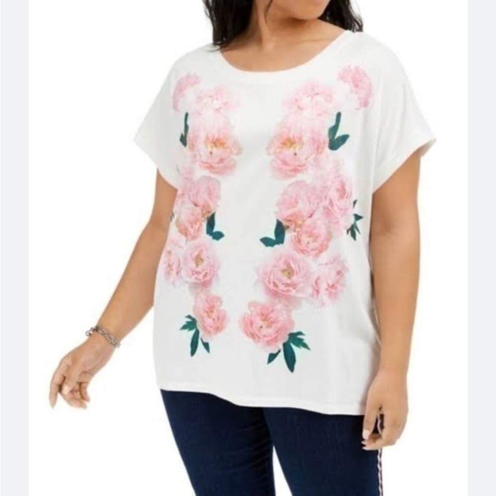 Tommy Hilfiger White Floral T-Shirt NWT